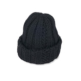CUFF KNIT CAP / FAT WOOL / BLACK