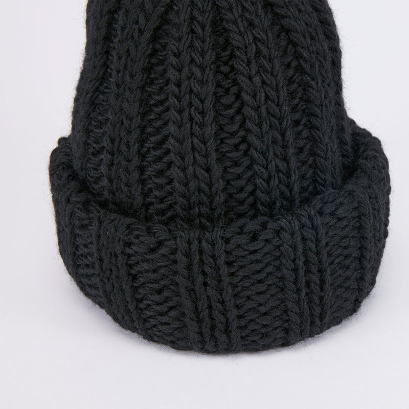 CUFF KNIT CAP / FAT WOOL / BLACK