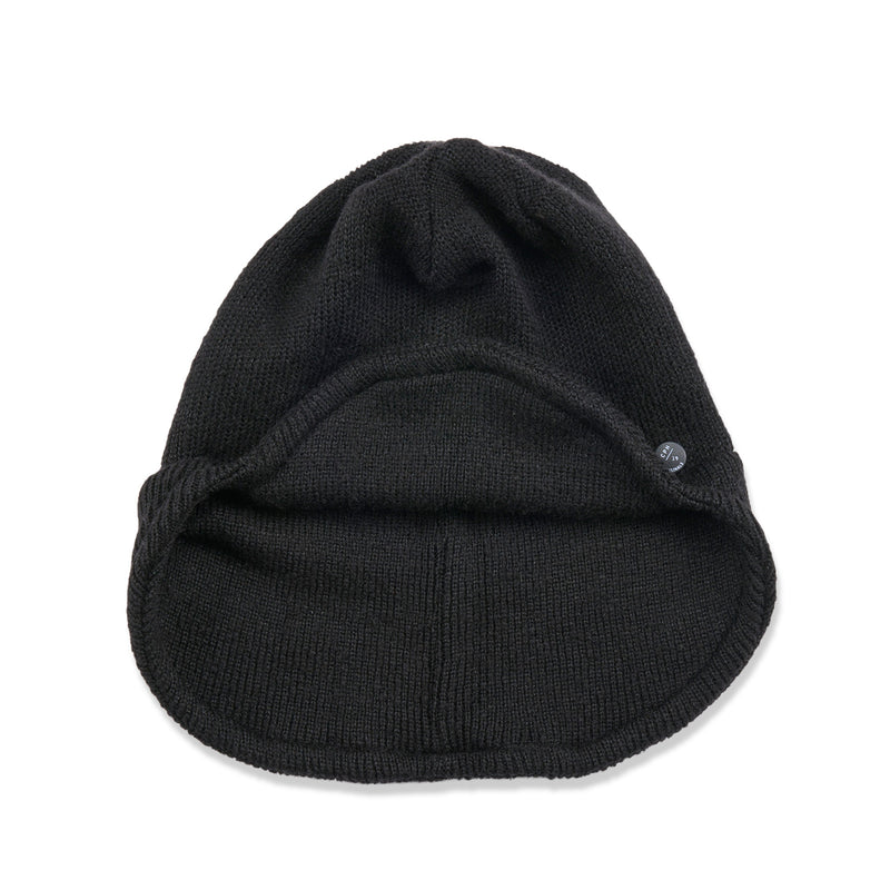KNIT CAP / AVIATOR / BLACK