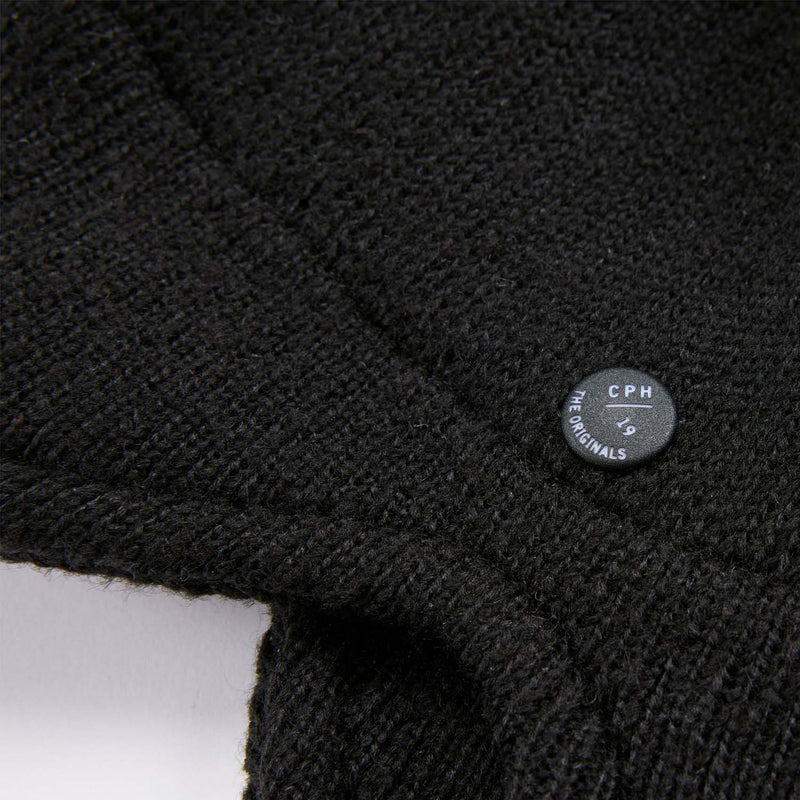 KNIT CAP / AVIATOR / BLACK