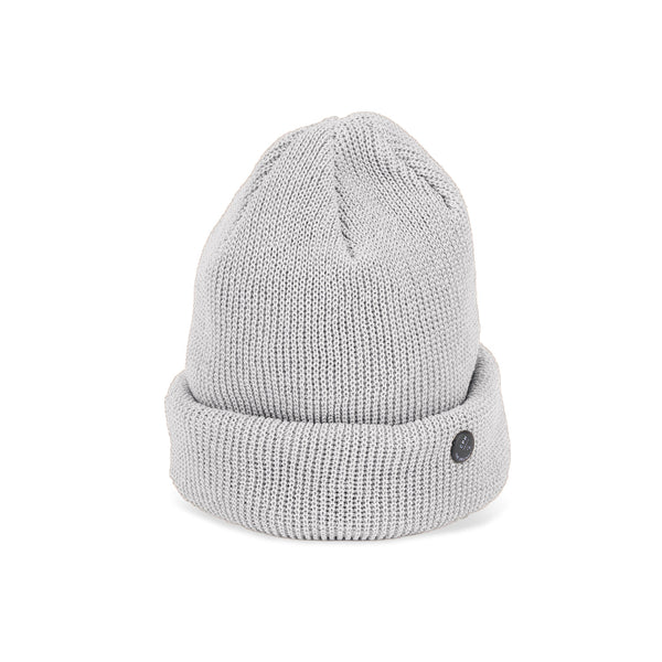 CUFF KNIT CAP / STRAW YARN / GRAY