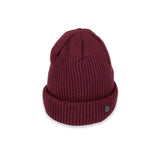 CUFF KNIT CAP / RIB KNIT / WINE
