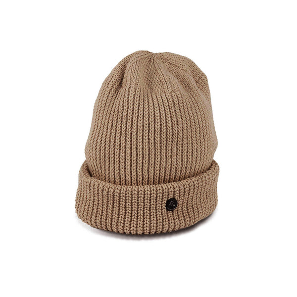 CUFF KNIT CAP / RIB KNIT / BEIGE