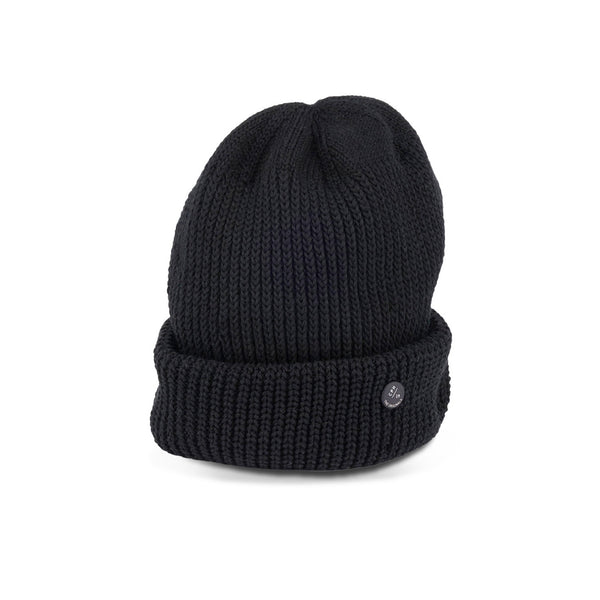 CUFF KNIT CAP / RIB KNIT / BLACK