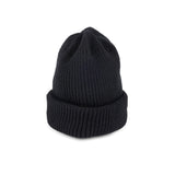 CUFF KNIT CAP / RIB KNIT / BLACK