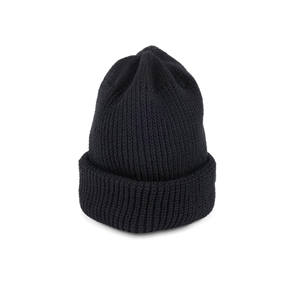 CUFF KNIT CAP / RIB KNIT / BLACK