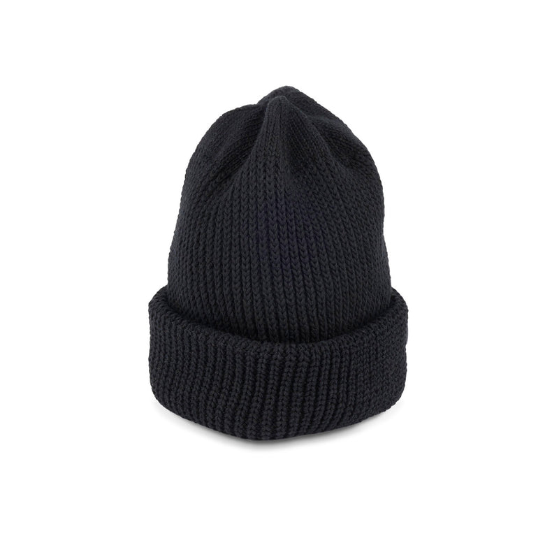 CUFF KNIT CAP / RIB KNIT / BLACK