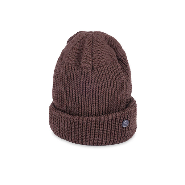 CUFF KNIT CAP / RIB KNIT / BROWN