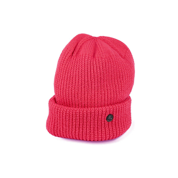 CUFF KNIT CAP / RIB KNIT / PINK