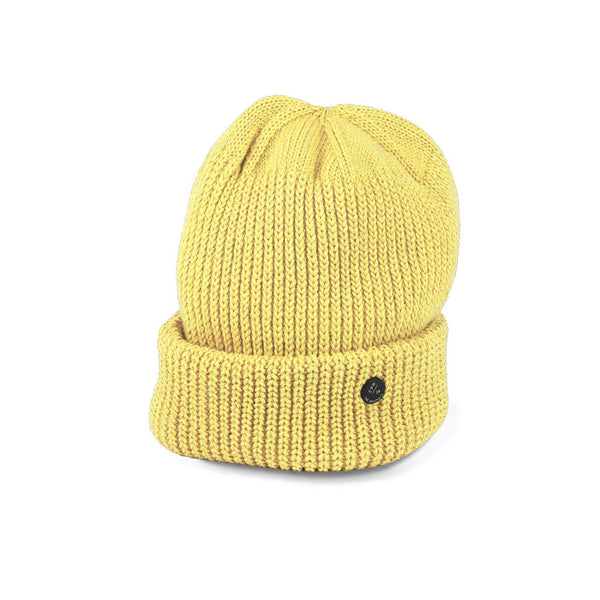 CUFF KNIT CAP / RIB KNIT / YELLOW