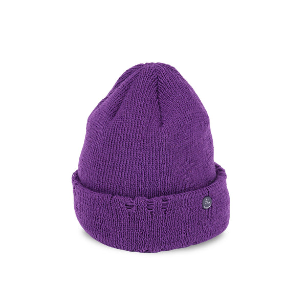 CUFF KNIT CAP / AC DAMAGE / PURPLE