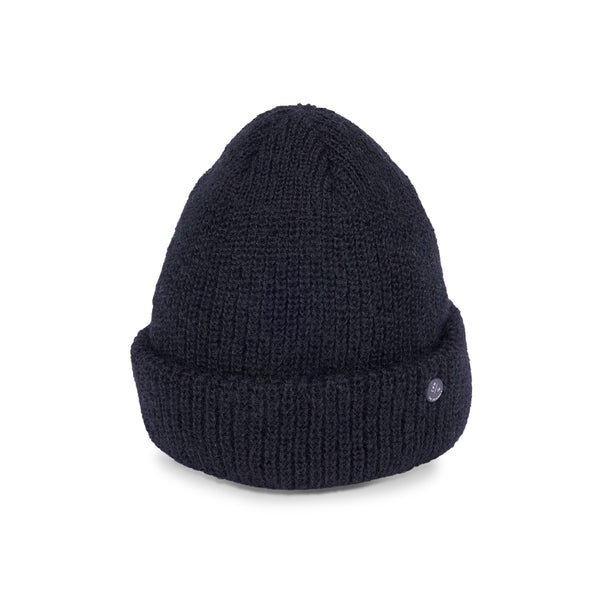 CUFF KNIT CAP / MOHAIR / BLACK