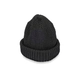 CUFF KNIT CAP / AMULET / BLACK