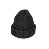 CUFF KNIT CAP / AMULET / BLACK
