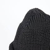 CUFF KNIT CAP / AMULET / BLACK