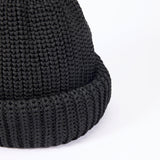 CUFF KNIT CAP / AMULET / BLACK
