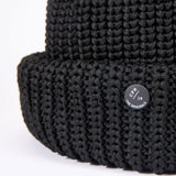 CUFF KNIT CAP / AMULET / BLACK