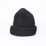 CUFF KNIT CAP / AMULET / BLACK