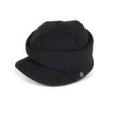 KNIT CAP / BRIMMED BEANIE / BLACK