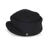 KNIT CAP / BRIMMED BEANIE / BLACK