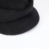 KNIT CAP / BRIMMED BEANIE / BLACK