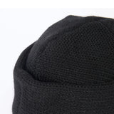 KNIT CAP / BRIMMED BEANIE / BLACK