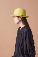 FELT HAT / RABBIT FRONT PINCH TASSEL / YELLOW