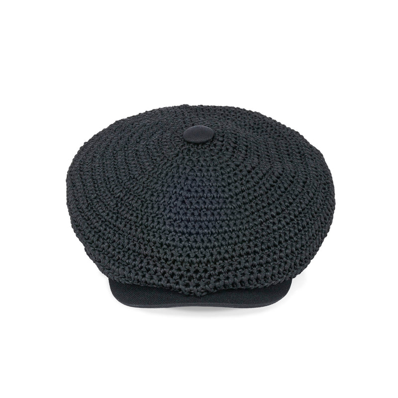 HAND KNITTING / CASQUETTE / BLACK