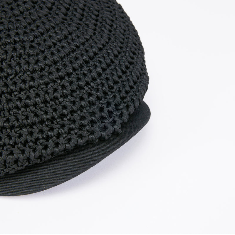 HAND KNITTING / CASQUETTE / BLACK