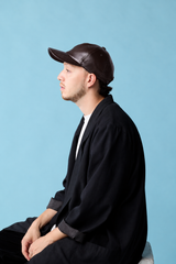DEEP 6 PANEL CAP / SYNTHETIC LEATHER / BROWN