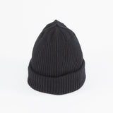 CUFF KNIT CAP / SEAMLESS RIB / BLACK