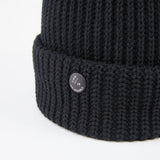 CUFF KNIT CAP / SEAMLESS RIB / BLACK