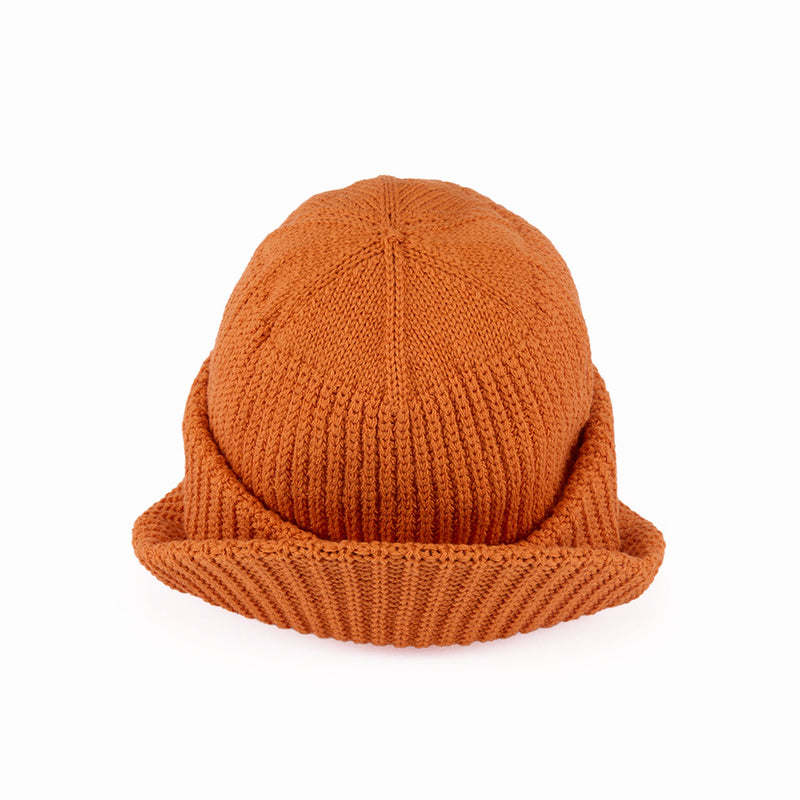 CUFF KNIT CAP / TURN UP VISER / ORANGE