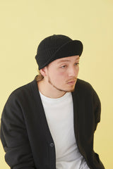 CUFF KNIT CAP / TURN UP VISER / BLACK