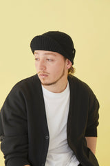 CUFF KNIT CAP / TURN UP VISER / BLACK