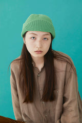 CUFF KNIT CAP / TURN UP VISER / ORANGE