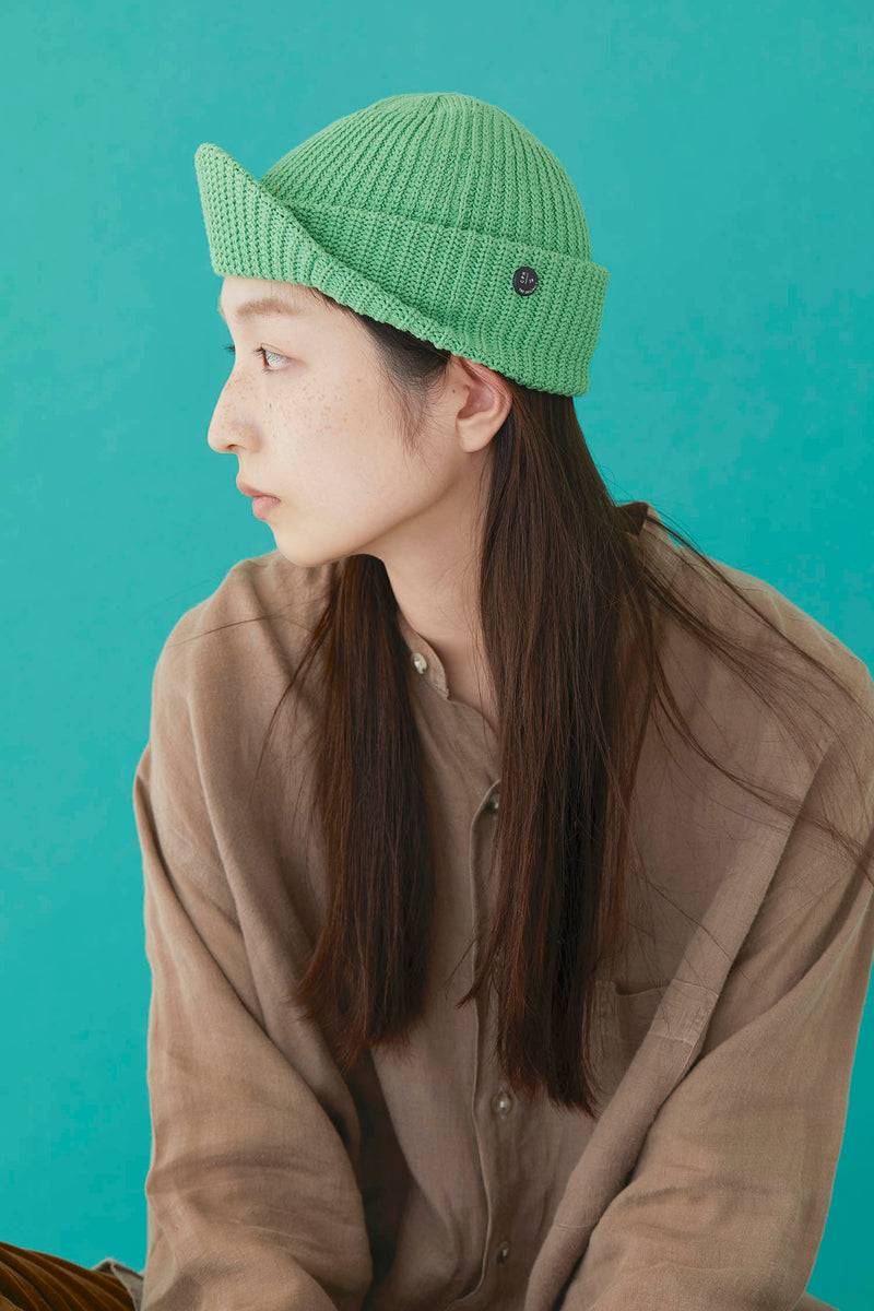 CUFF KNIT CAP / TURN UP VISER / ORANGE